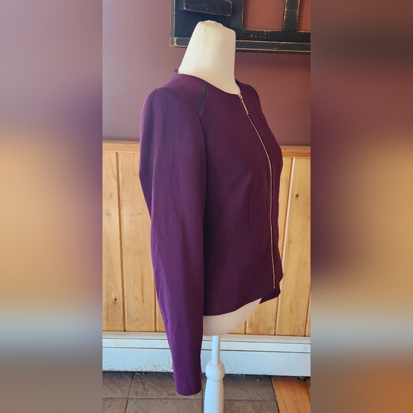 Calvin Klein Petite Workwear Laux Jacket Work Jacket Plum Purple Size 8P - Picture 5 of 12